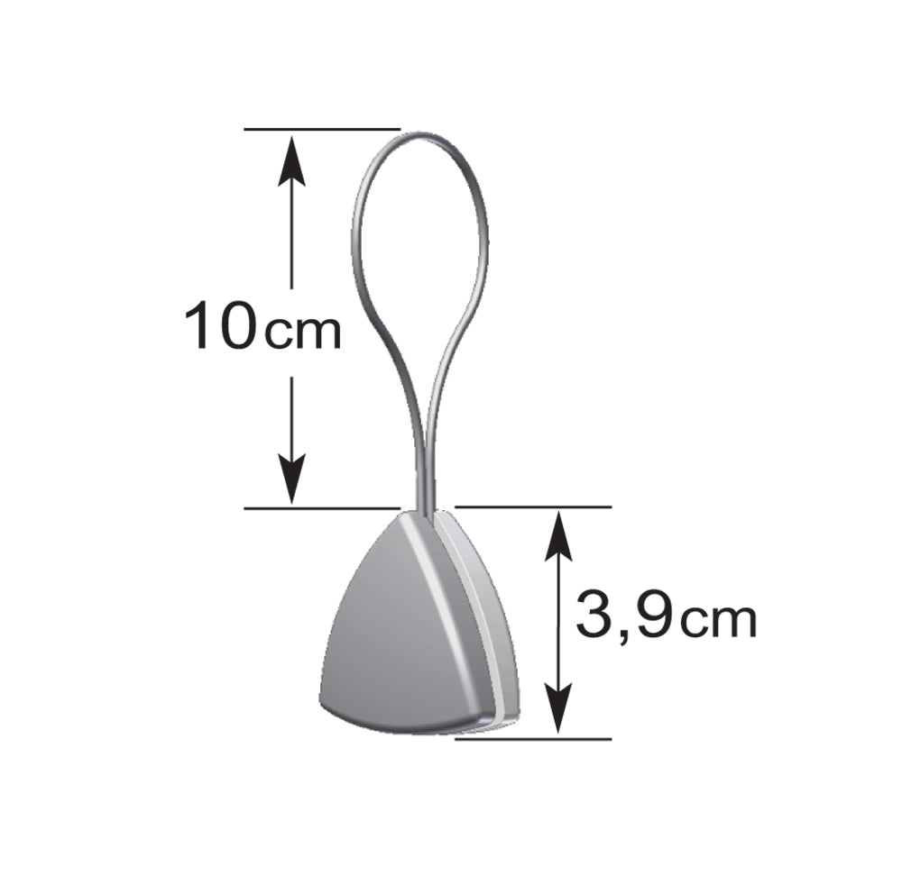Magnethalter, Magnetclip für Gardinen und Vorhänge, Raffhalter magnetisch, dreieckig, mit Drahtschlaufe