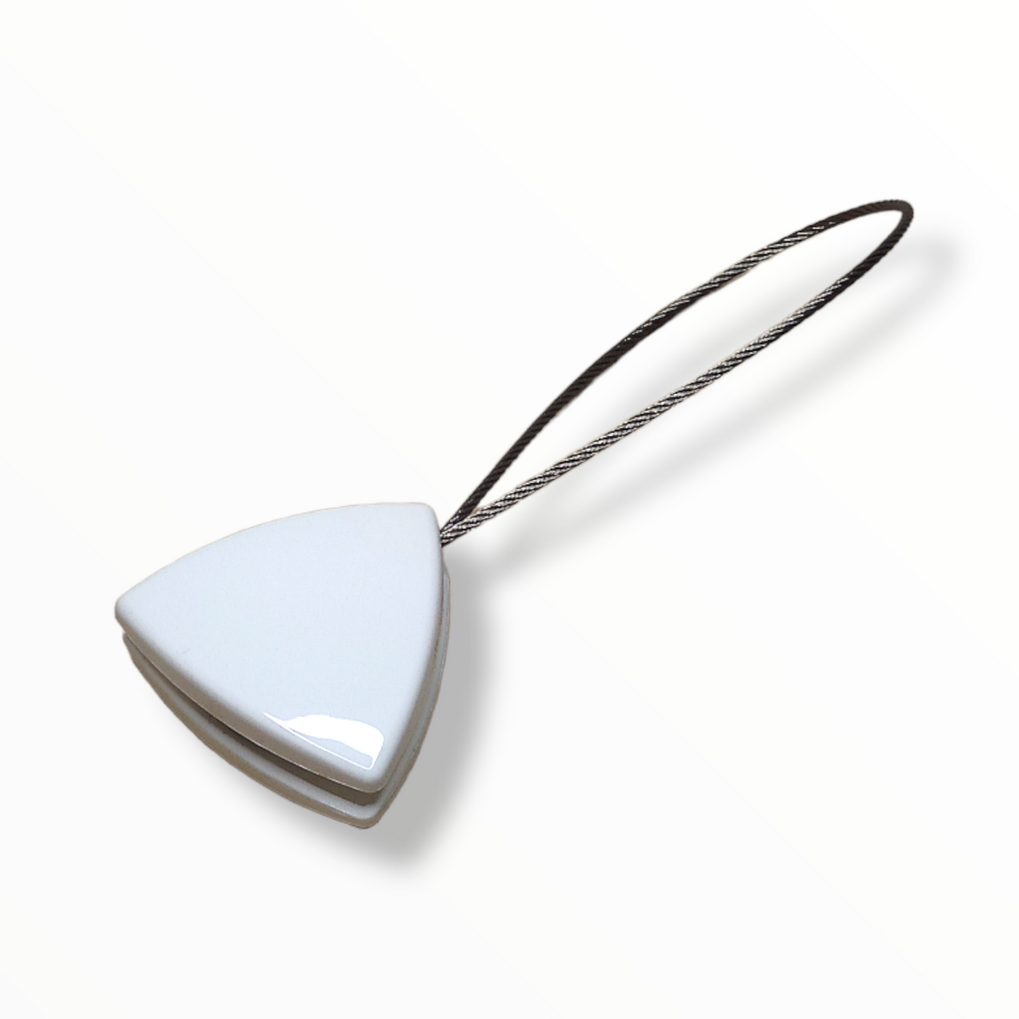 Magnethalter, Magnetclip für Gardinen und Vorhänge, Raffhalter magnetisch, dreieckig, mit Drahtschlaufe