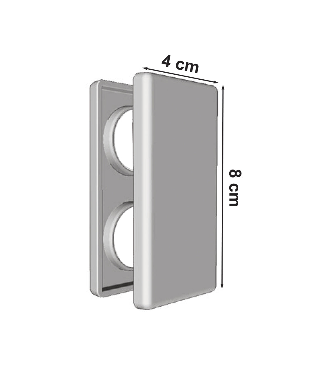 Deko-Gardinenmagnet, Magnetgriff, Größe 4 x 8 cm