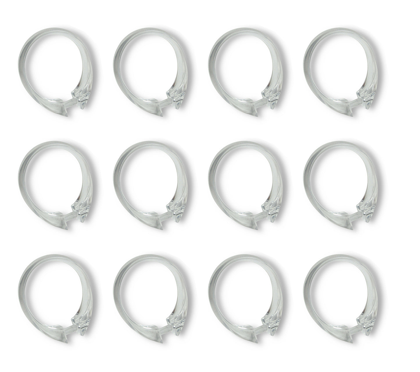 Duschvorhangring transparent Innendurchmesser 42 x 45 mm