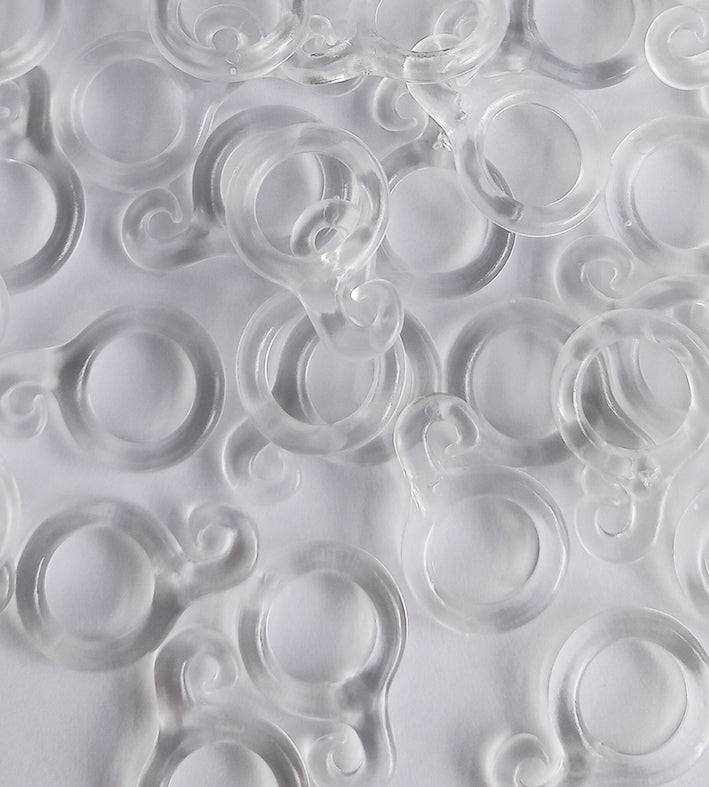 Schnurführung, Schnurösenring für Raffvorhänge – 100 Stück, transparent