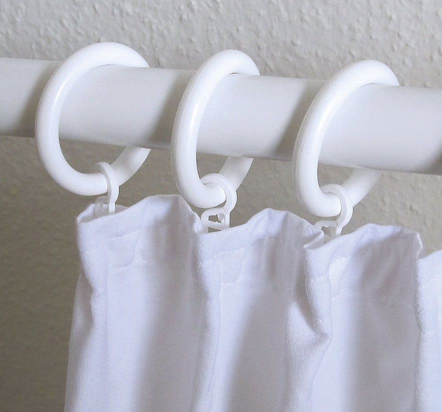 Gardinenring – Vorhangring mit Faltenhaken für Stangen Ø 16-20 mm oder Ø 28 mm, 10 Stück