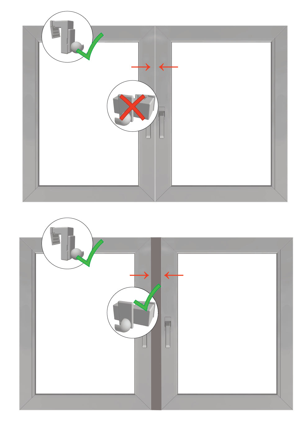 Klemmhalter – Klemm-Seitenlager für Cafégarnituren & Gardinenstangen Ø 12 mm, 1 Paar, weiß
