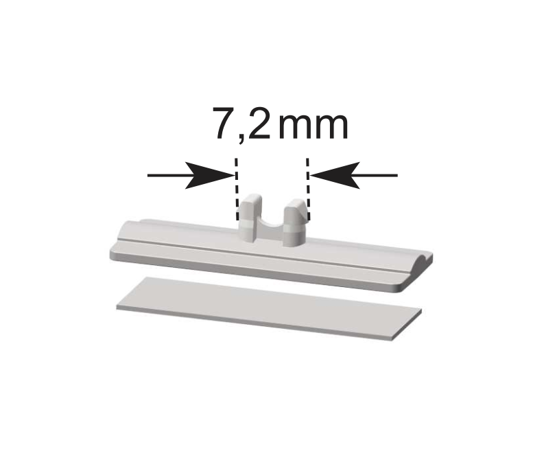 Klebehalter für Plissee System Cosiflor®, 4 Stück, transparent
