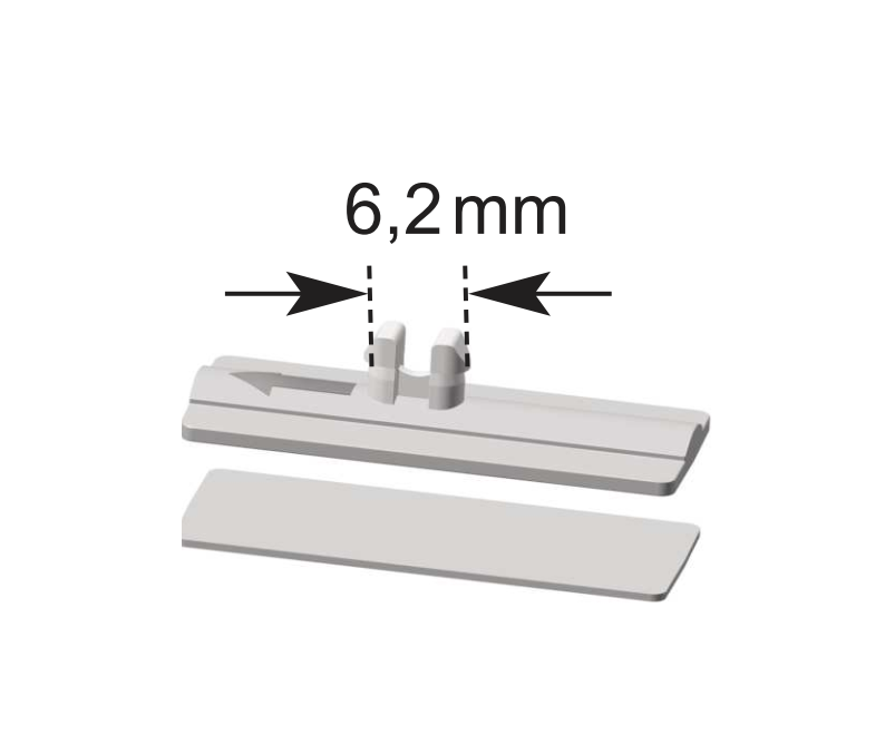 Klebehalter für Plissee System Cosiflor®, 4 Stück, transparent