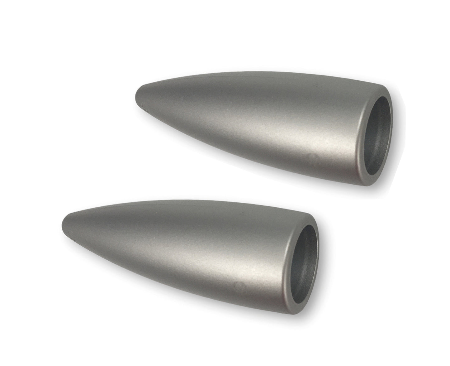 Endstück für Gardinenstangen – Endkappe Spitze "Gun" für Stangen Ø 20 mm, 2 Stück