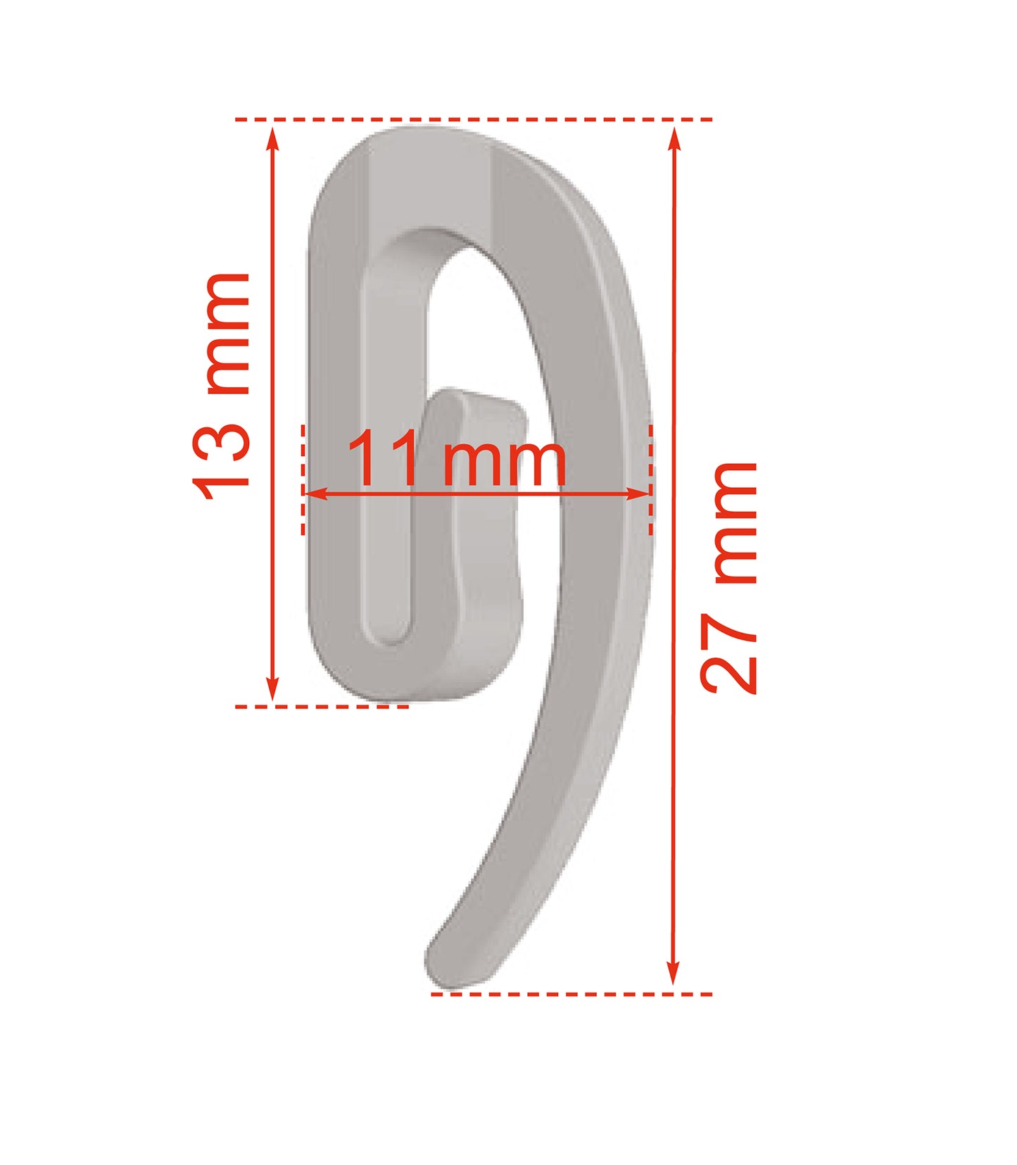 Gardinenhaken für Vorhänge mit Faltenband oder Kräuselband (100 Stck.), weiß oder schwarz