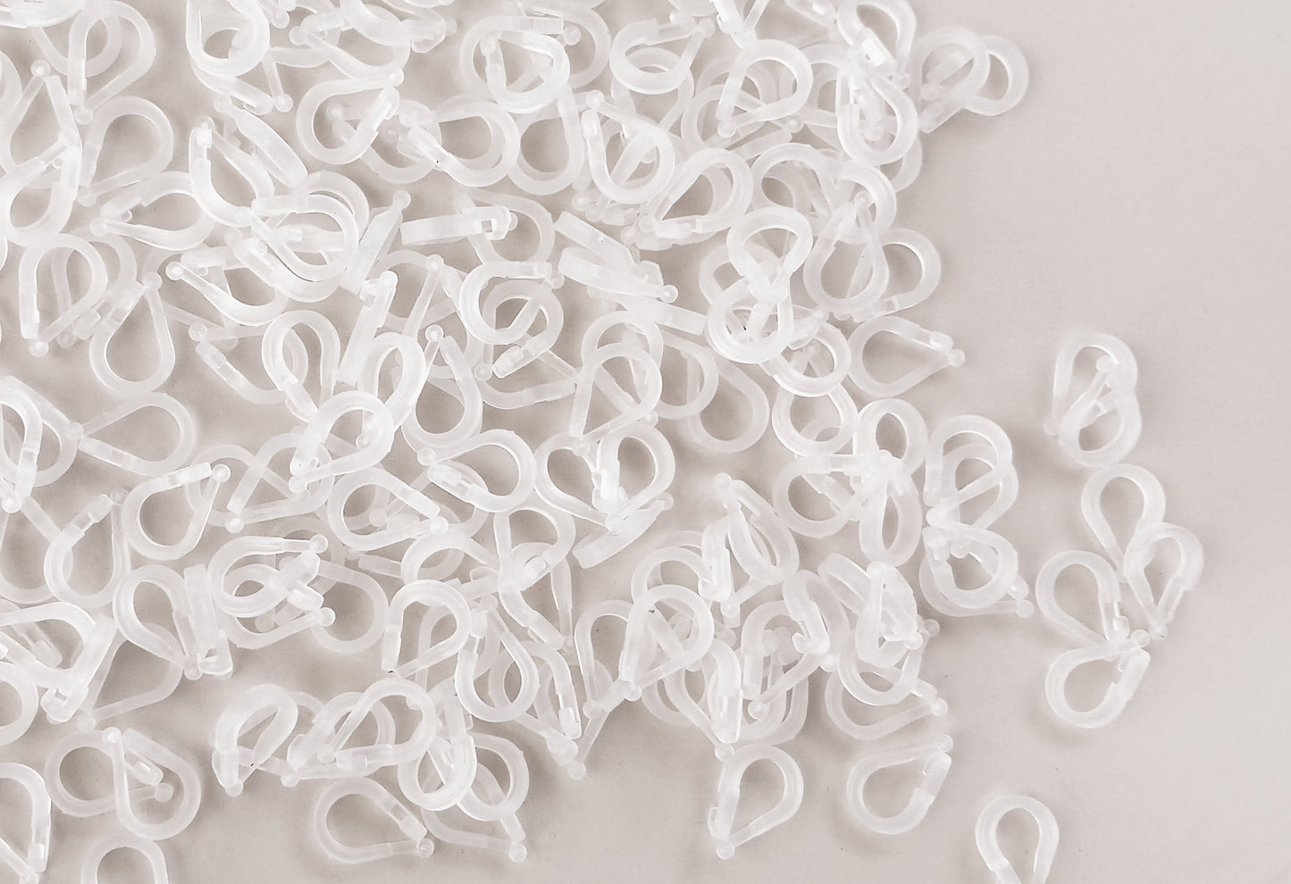 Schnurführung und Schnurösen für Raffvorhänge – 100 Stück, transparent