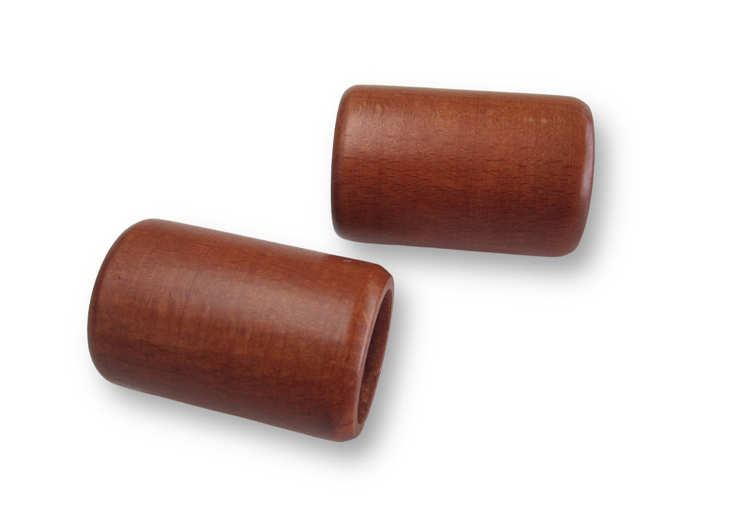 Endstücke für Gardinenstangen – 2 Stück, zylindrische Endkappen aus Holz, für Stangen Ø 20 mm