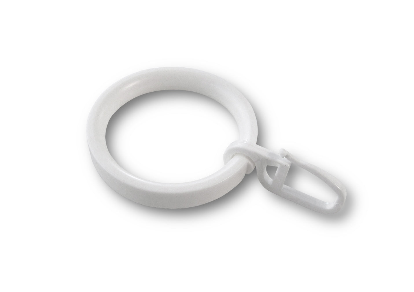 Gardinenring – Vorhangring Ø 32 x 43 mm, Kunststoff, für Gardinenstangen Ø 16 mm bis 20 mm, 10 Stück