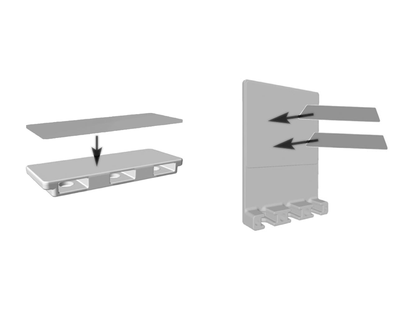 Klebefolien für Plissee-Klebehalter, 8 Stück Ersatz-Klebefolien doppelseitig, transparent, inkl. Spezial-Reinigungstuch