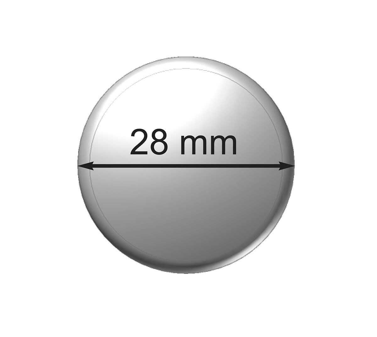 Deko-Gardinenmagnet, Magnetgriff, rund, Ø 28 mm