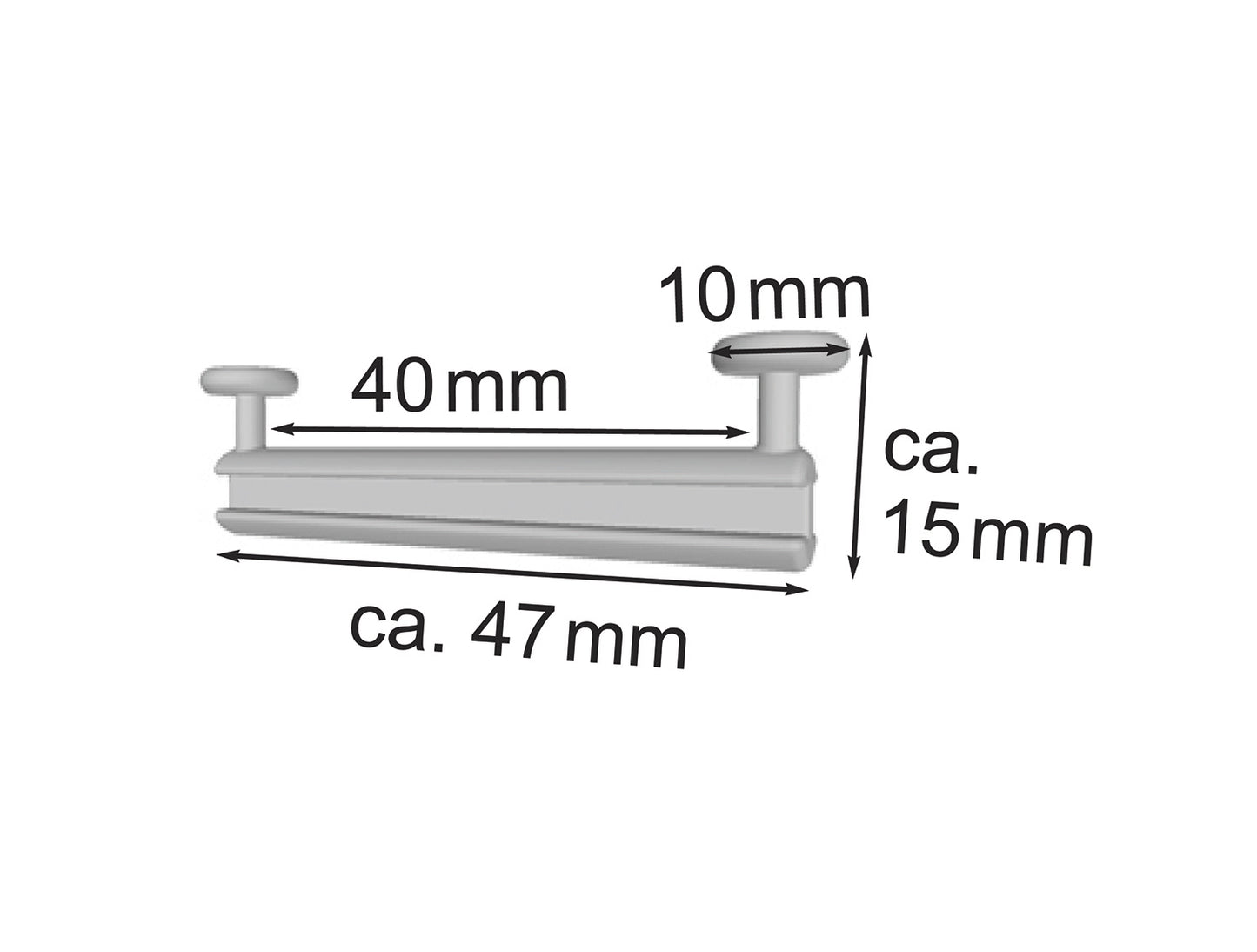 Schlaufengleiter, Gleiter für Schlaufengardinen, verwendbar in Vorhangschienen mit Laufbreite 4 - 6 mm