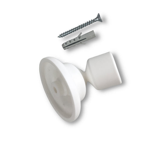 Schrägwandhalter weiß – Adapter beweglich bis 45° für Stangen Ø 20 mm