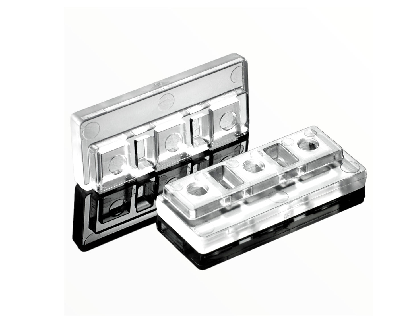 Klebehalter universell verwendbar für Plissee System Cosiflor® und Decomatic®, 4 Stück, transparent
