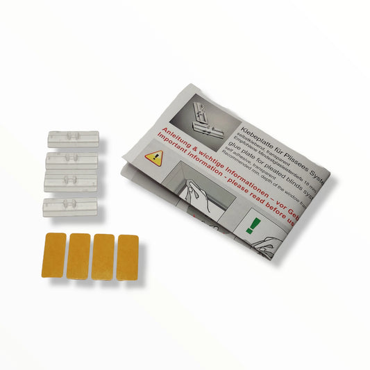 Klebehalter für Plissee System Cosiflor®, 4 Stück, transparent