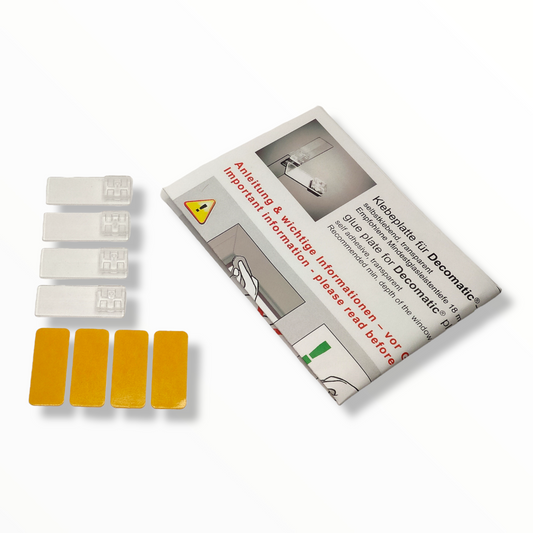 Klebehalter für Plissee System Decomatic®, 4 Stück, transparent