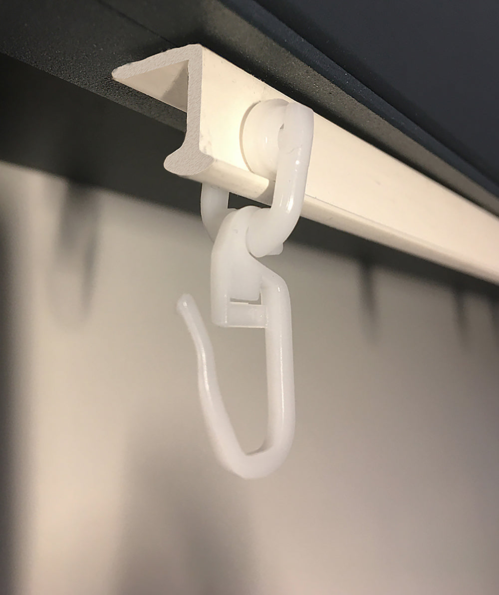 Gardinenrolle mit Faltenhaken für T-Schienen (100 Stck.)