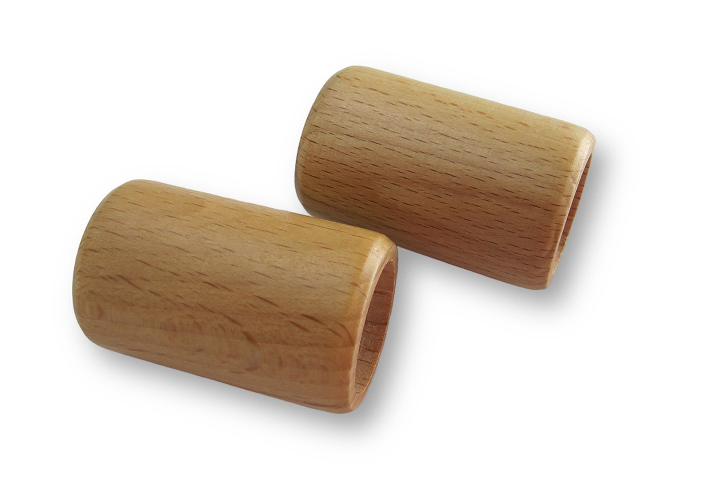 Endstücke für Gardinenstangen – 2 Stück, zylindrische Endkappen aus Holz, für Stangen Ø 20 mm
