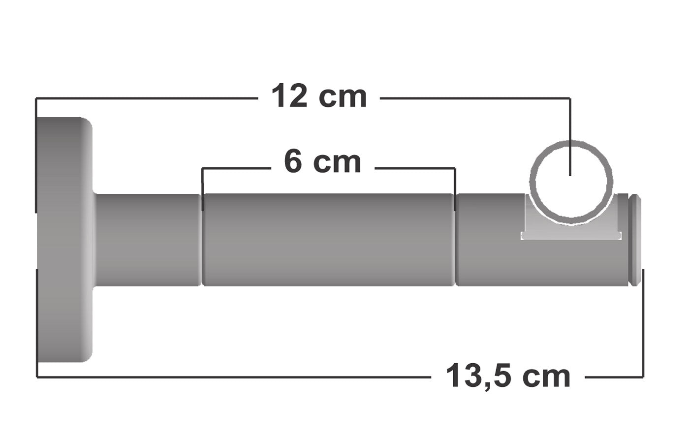 Magnetische Wandhalterung verwendbar für Gardinenstangen und Vorhangstangen Ø 16 und 20 mm