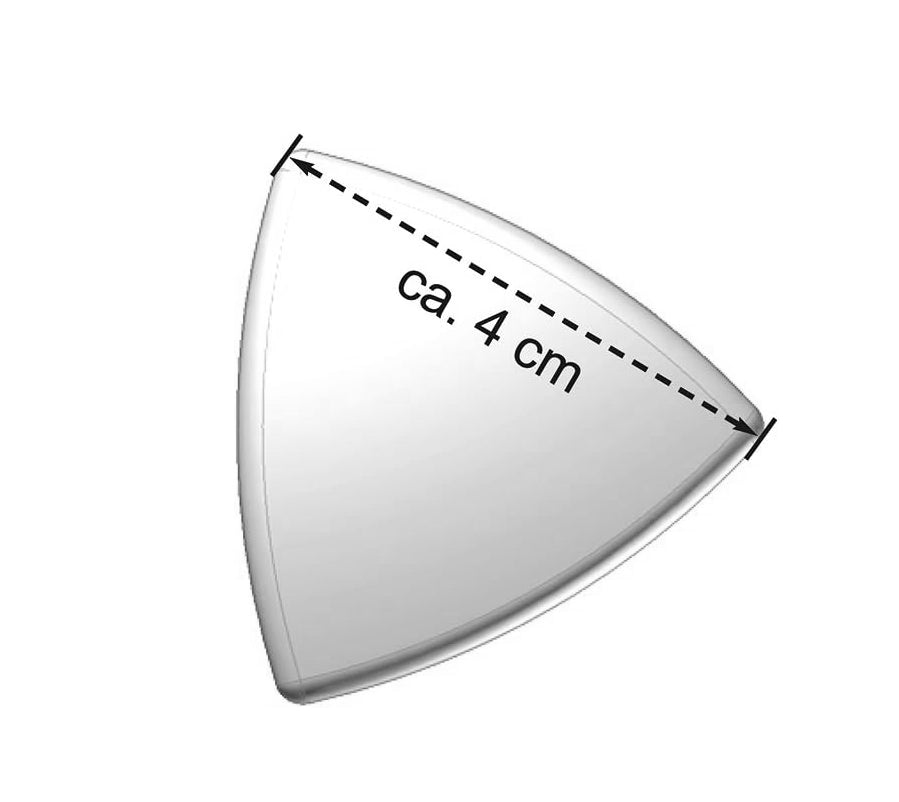 Deko-Gardinenmagnet, Magnetgriff, dreieckig, Größe ca. 4 cm