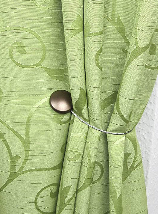 Magnethalter, Magnetclip für Gardinen und Vorhänge, Raffhalter magnetisch, rund Ø 28 mm, mit Drahtschlaufe