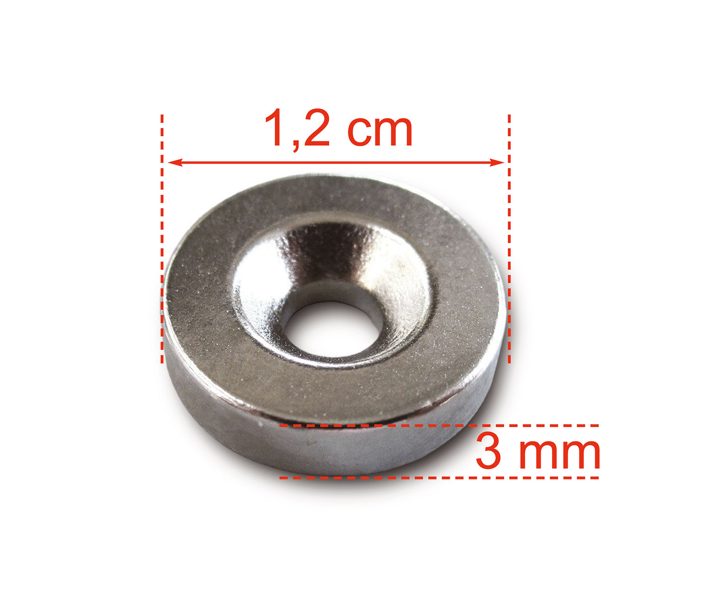 Magnet Ringmagnet mit Bohrloch – Lochmagnet zum Anschrauben